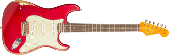 Fender Custom Shop Stratocaster 1964 Masterbuilt Paul Waller #R129130 - Heavy relic candy apple red