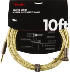 Kabel Fender Deluxe Instrument Cable, Straight/Angle, 10ft - Tweed