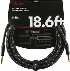 Kabel Fender Deluxe Instrument Cable, Straight/Straight, 18.6ft - Black Tweed