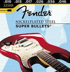 E-gitarren saiten Fender Electric 3250R Super Bullets Nickelplated Steel Regular 10-46 - Saitensätze 