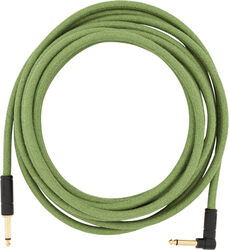 Festival Pure Hemp Instrument Cable, Straight/Angle, 18.6ft - Green