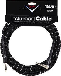 Kabel Fender Custom Shop Instrument Cable Black Tweed - Angle 5.6m