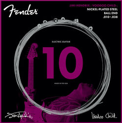 E-gitarren saiten Fender Jimi Hendrix Voodoo Child NPS Ball End Electric Guitar Strings 10-38 - Saitensätze 