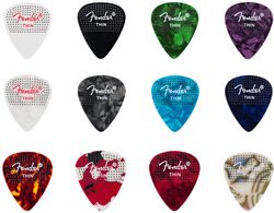 Plektren Fender 351 DOTTED CELLULOID (12PK) THIN