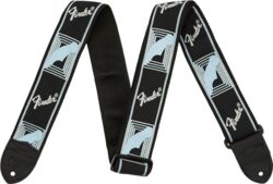 Gitarrengurt Fender Monogrammed Strap Black/Light Grey/Blue