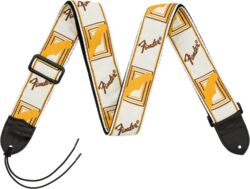 Gitarrengurt Fender Monogrammed Strap White/Brown/Yellow