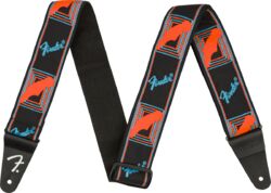 Gitarrengurt Fender Neon Monogrammed Guitar Strap - Blue/Orange