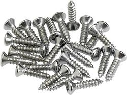 Schraube Fender Pickguard - Control Plate Mounting Screws (24) Chrome