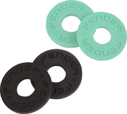 Strap lock system Fender Strap Blocks 4-Pack - Black & Surf Green