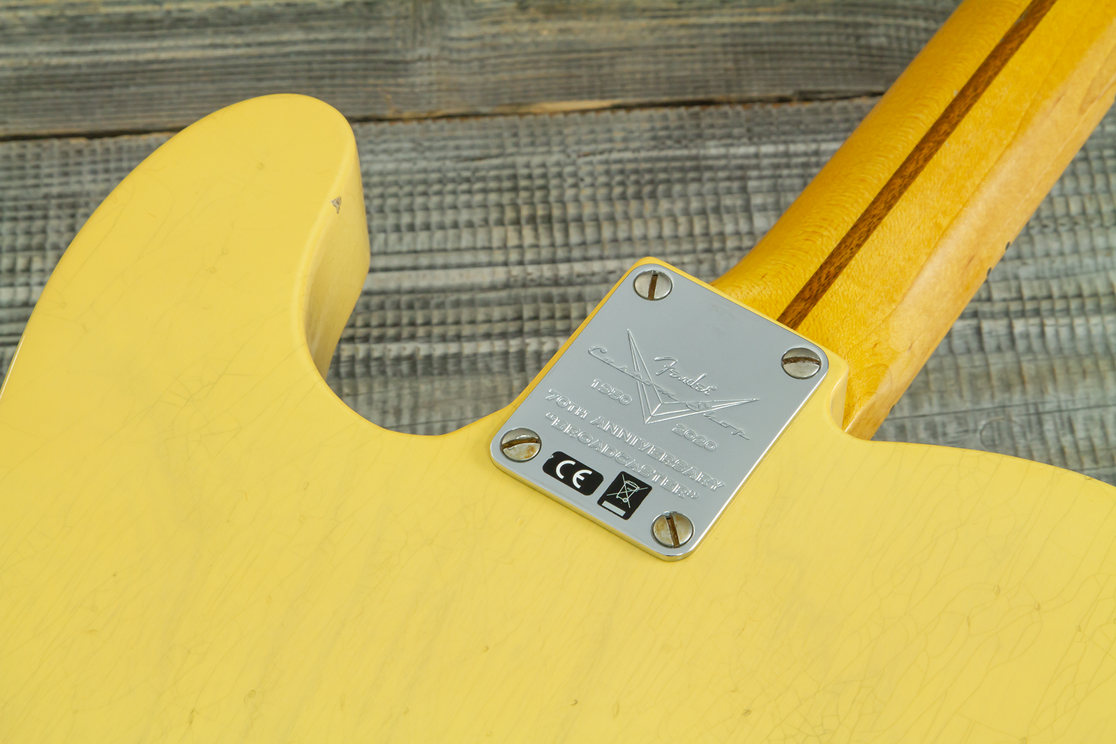 Fender Custom Shop Broadcaster Tele 70th Ann. Ltd Mn #r106019 - Journeyman Relic Nocaster Blonde - E-Gitarre in Teleform - Variation 13