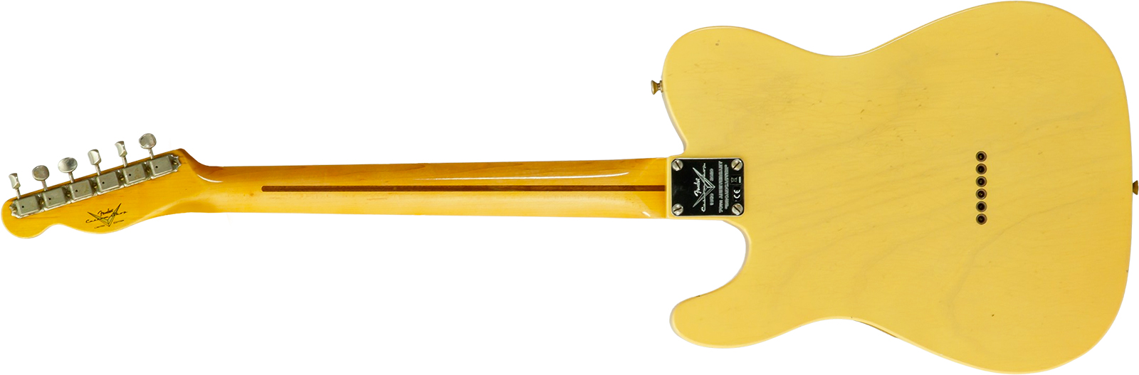 Fender Custom Shop Broadcaster Tele 70th Ann. Ltd Mn #r106019 - Journeyman Relic Nocaster Blonde - E-Gitarre in Teleform - Variation 2