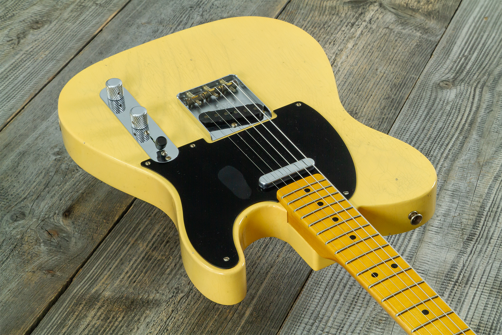 Fender Custom Shop Broadcaster Tele 70th Ann. Ltd Mn #r106019 - Journeyman Relic Nocaster Blonde - E-Gitarre in Teleform - Variation 3