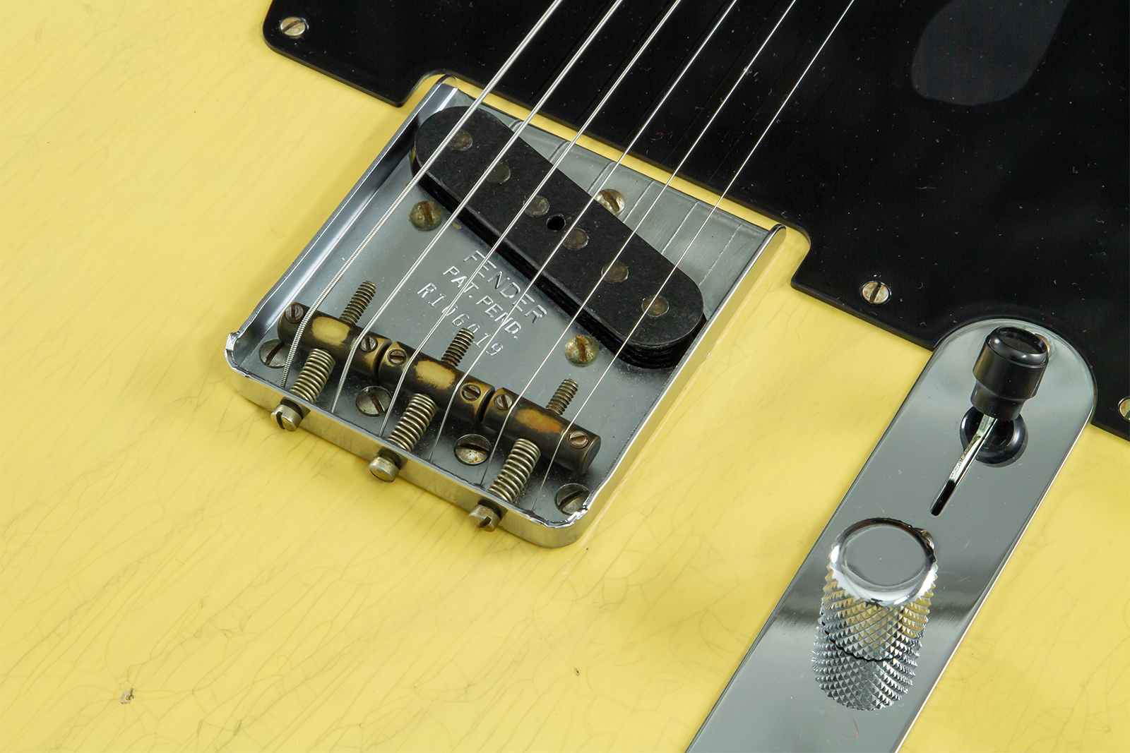 Fender Custom Shop Broadcaster Tele 70th Ann. Ltd Mn #r106019 - Journeyman Relic Nocaster Blonde - E-Gitarre in Teleform - Variation 7