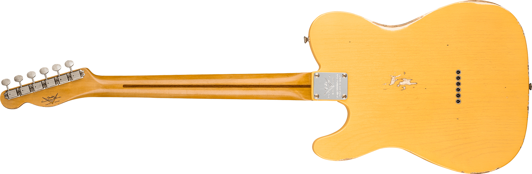 Fender Custom Shop Broadcaster Tele 70th Anniversary Ltd Mn - Relic Aged Nocaster Blonde - E-Gitarre in Teleform - Variation 1