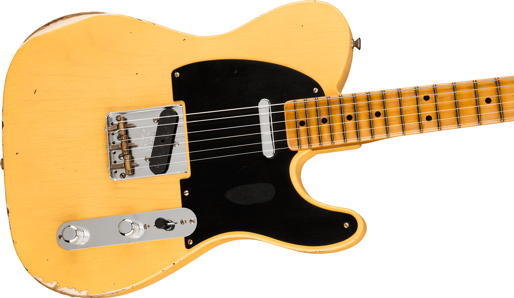 Fender Custom Shop Broadcaster Tele 70th Anniversary Ltd Mn - Relic Aged Nocaster Blonde - E-Gitarre in Teleform - Variation 2