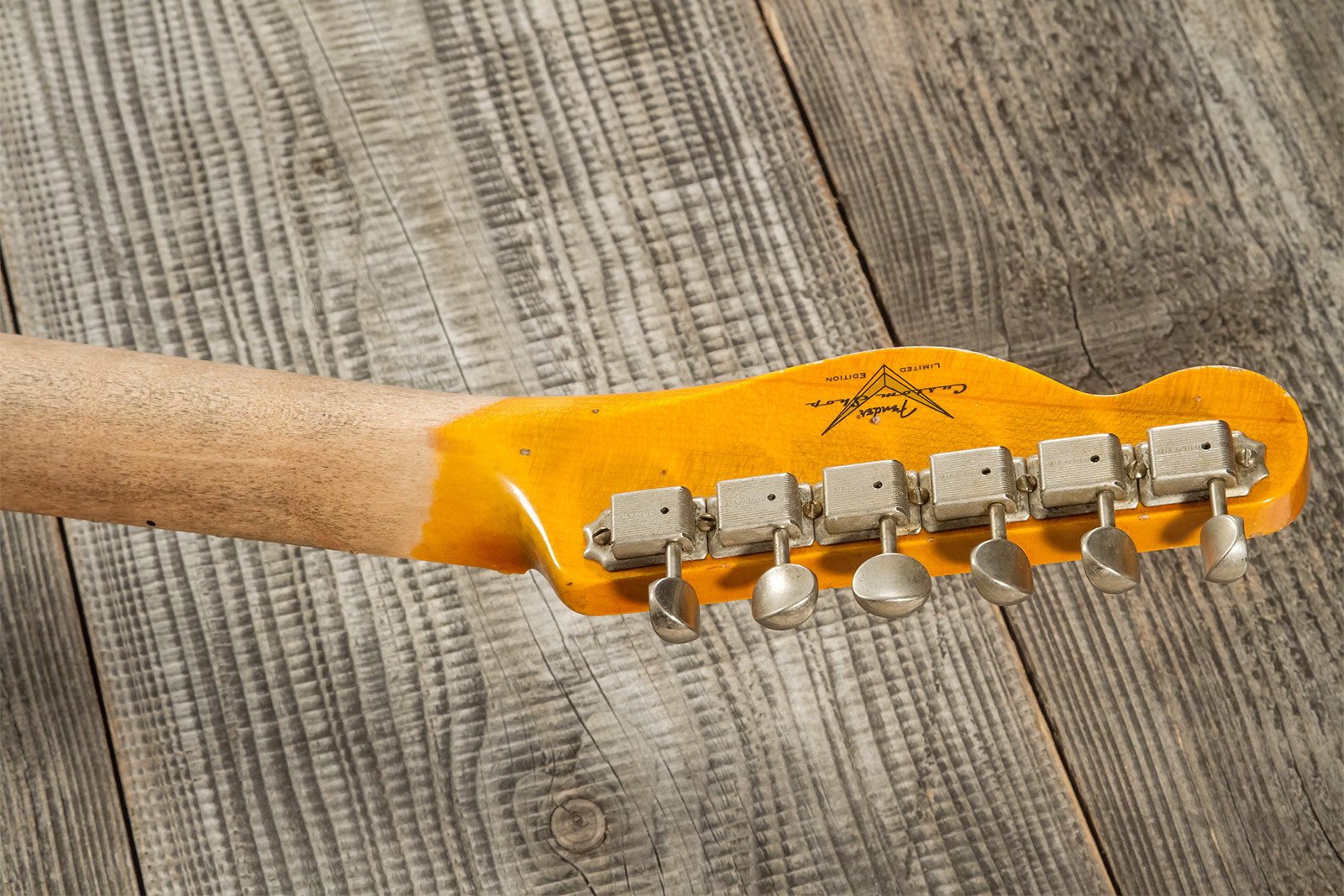 Fender Custom Shop Double Esquire/tele 1950 2s Ht Mn #r126773 - Super Heavy Relic Aged Nocaster Blonde - E-Gitarre in Teleform - Variation 9