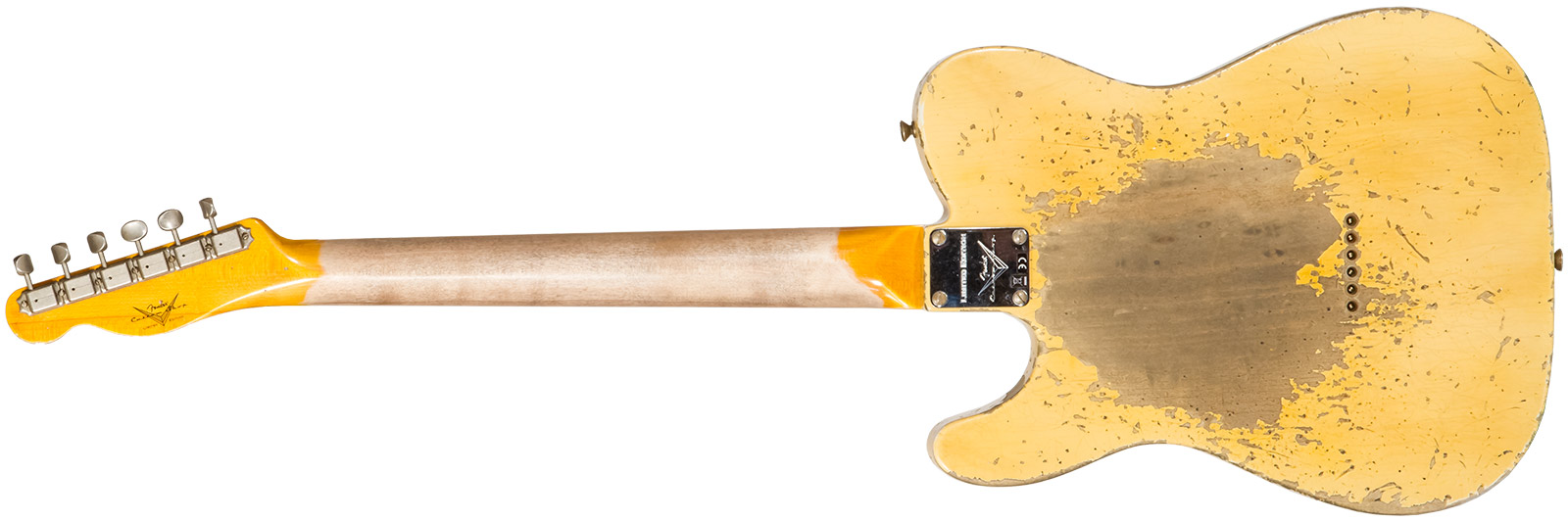 Fender Custom Shop Double Esquire/tele 1950 2s Ht Mn #r126773 - Super Heavy Relic Aged Nocaster Blonde - E-Gitarre in Teleform - Variation 1