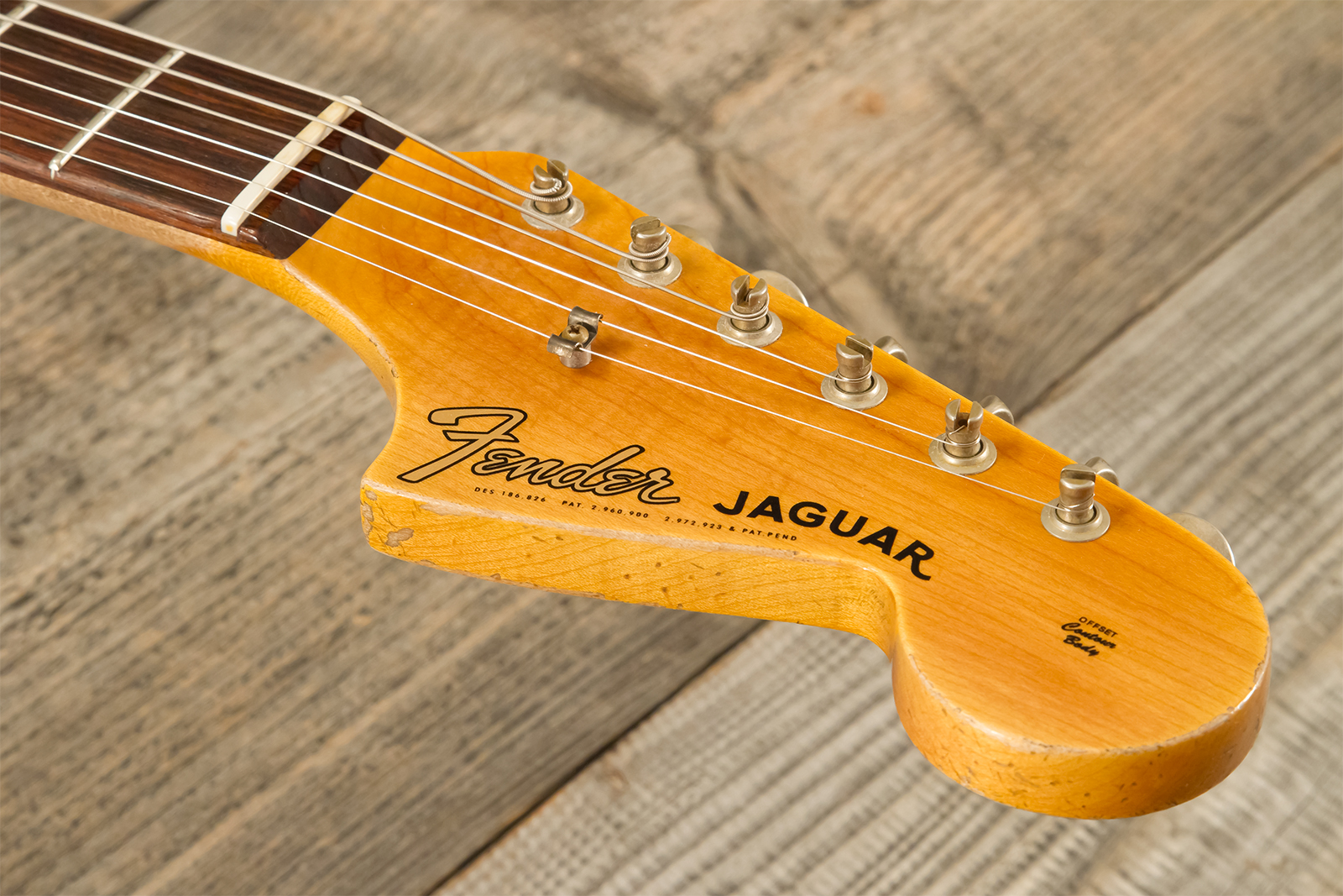 Fender Custom Shop Jaguar 1962 Shsc 2s Trem Rw #r141280 - Heavy Relic Shell Pink O. 3-color Sunburst - Retro-Rock-E-Gitarre - Variation 7
