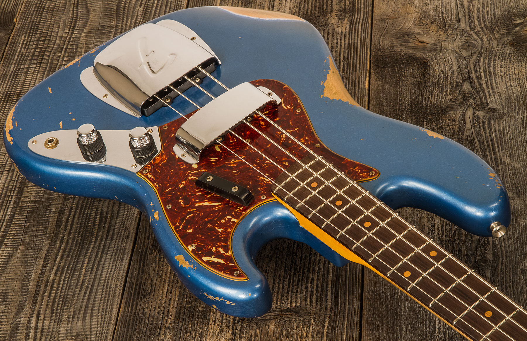 Fender Custom Shop Jazz Bass 1961 Rw #cz556667 - Heavy Relic Lake Placid Blue - Solidbody E-bass - Variation 1
