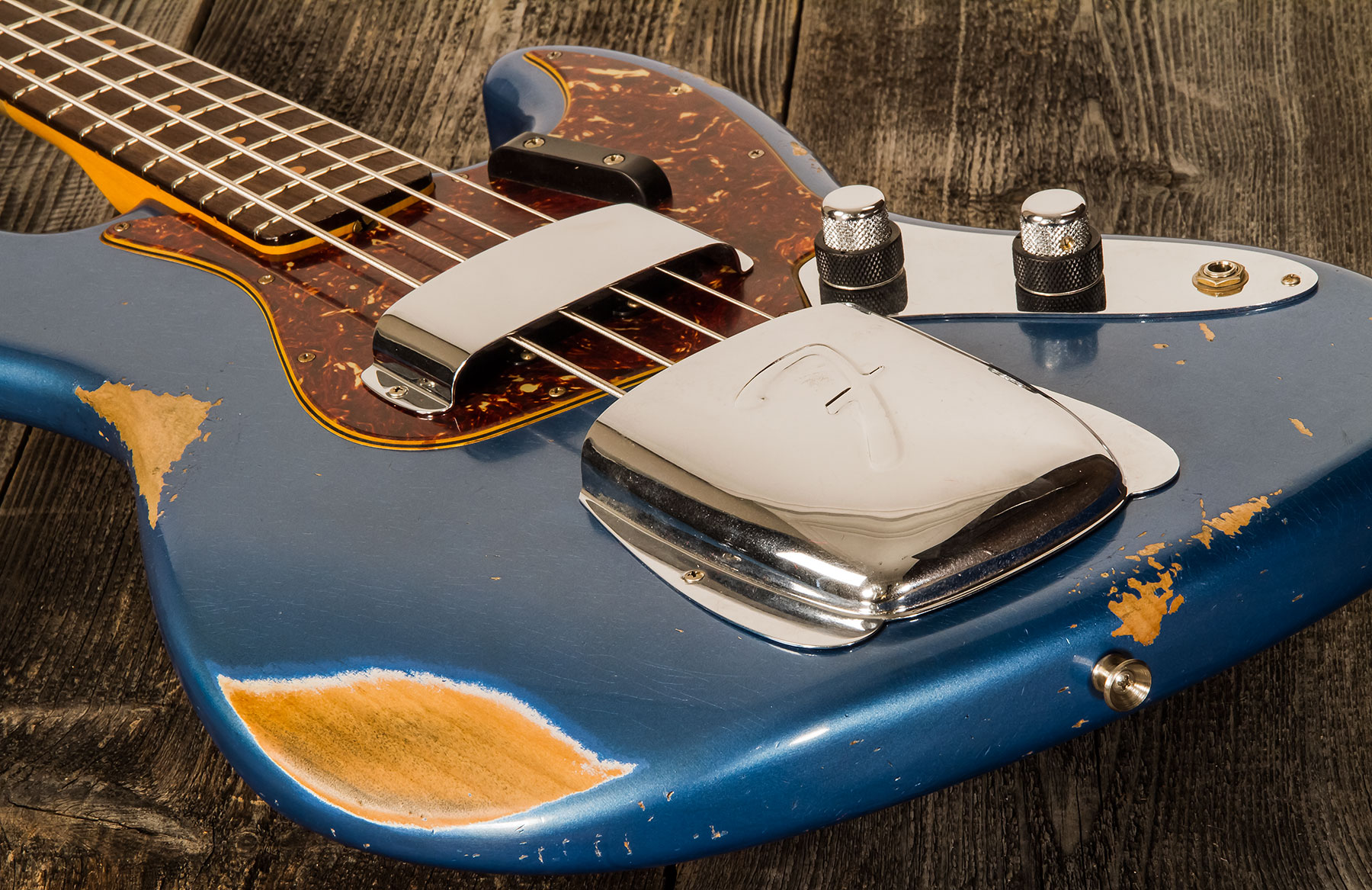 Fender Custom Shop Jazz Bass 1961 Rw #cz556667 - Heavy Relic Lake Placid Blue - Solidbody E-bass - Variation 3