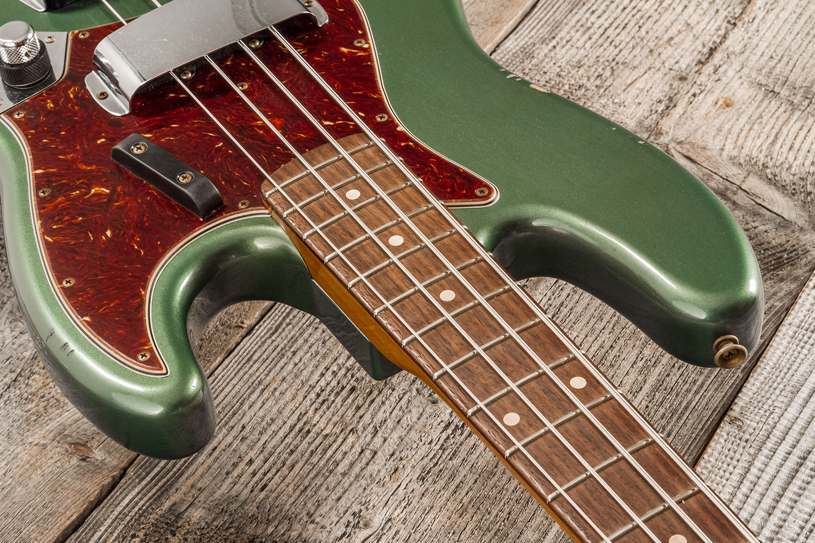 Fender Custom Shop Jazz Bass 1963 Rw #r135891 - Relic Sherwood Green Metallic - Solidbody E-bass - Variation 4