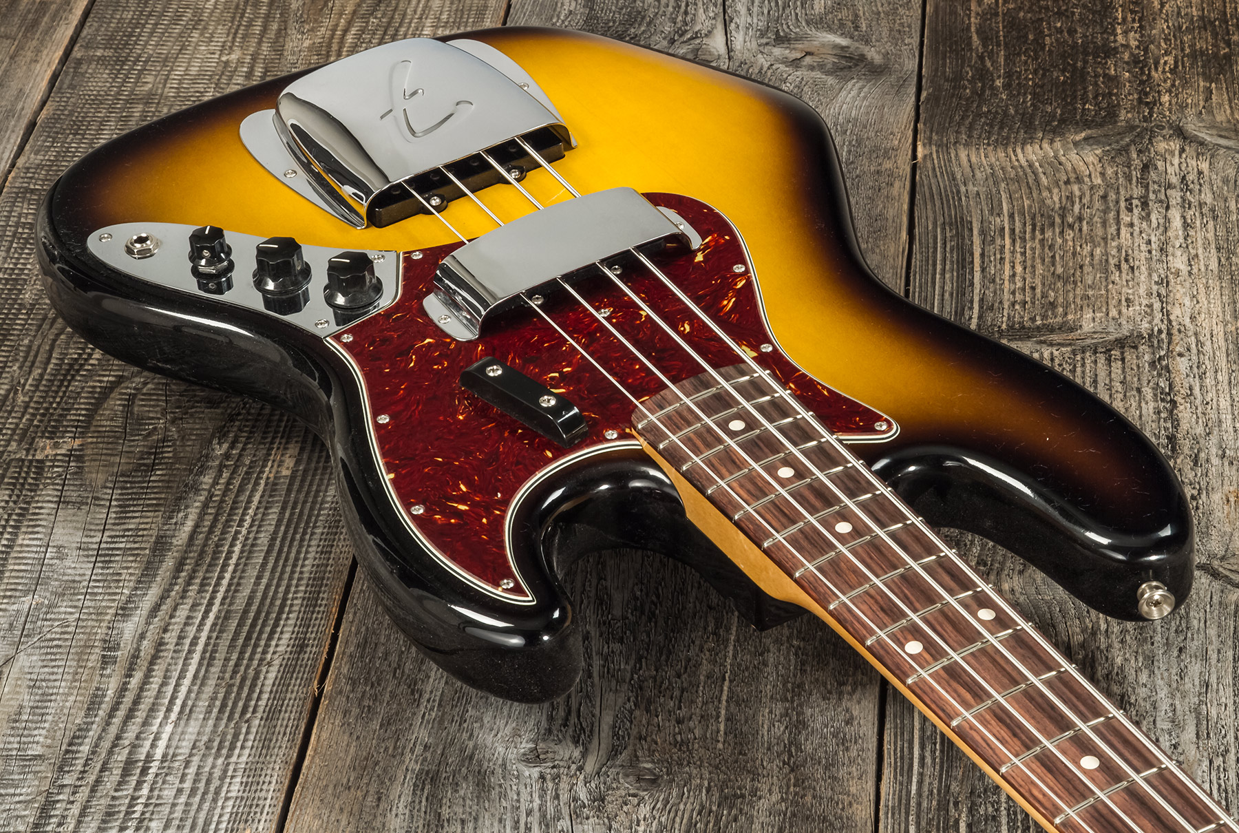 Fender Custom Shop Jazz Bass 1964 Rw #r126513 - Closet Classic 2-color Sunburst - Solidbody E-bass - Variation 2