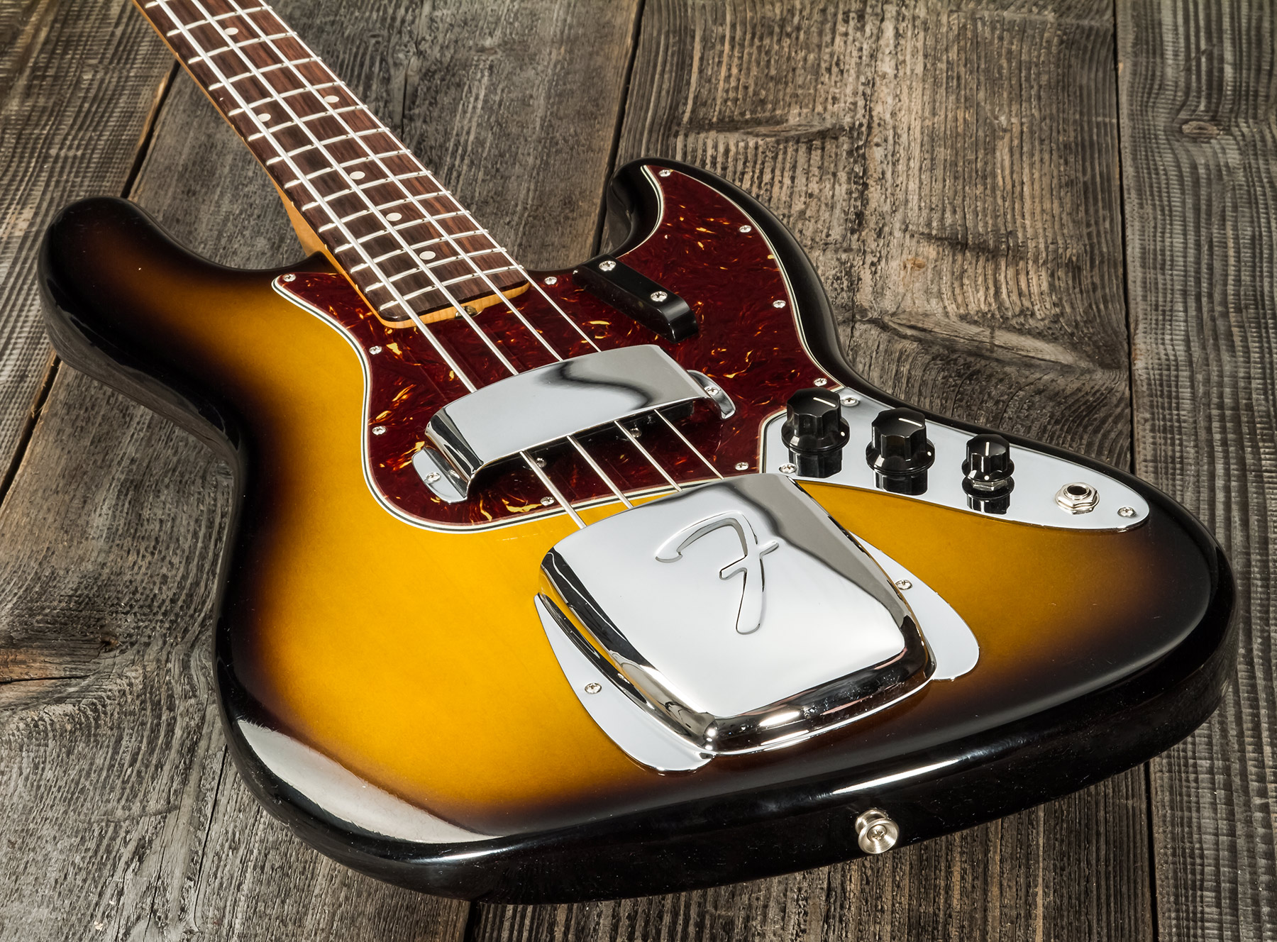 Fender Custom Shop Jazz Bass 1964 Rw #r126513 - Closet Classic 2-color Sunburst - Solidbody E-bass - Variation 3