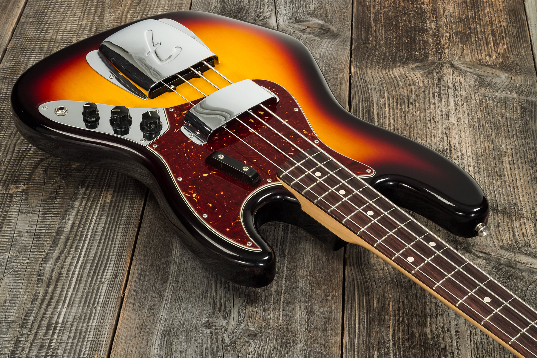 Fender Custom Shop Jazz Bass 1964 Rw #r129293 - Closet Classic 3-color Sunburst - Solidbody E-bass - Variation 2