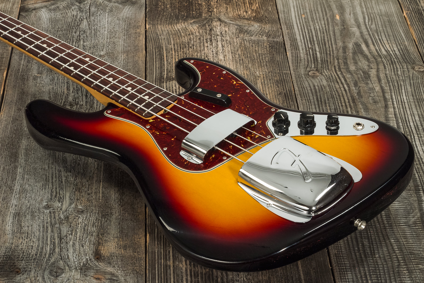 Fender Custom Shop Jazz Bass 1964 Rw #r129293 - Closet Classic 3-color Sunburst - Solidbody E-bass - Variation 3