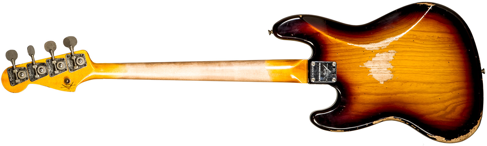Fender Custom Shop Jazz Bass Custom Rw #cz575919 - Heavy Relic 3-color Sunburst - Solidbody E-bass - Variation 2