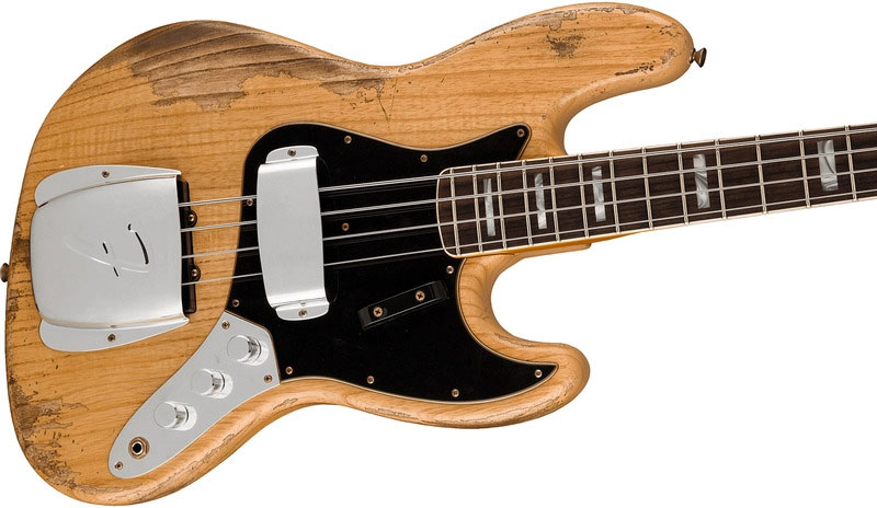 Fender Custom Shop Jazz Bass Custom Rw - Heavy Relic Aged Natural - Solidbody E-bass - Variation 2