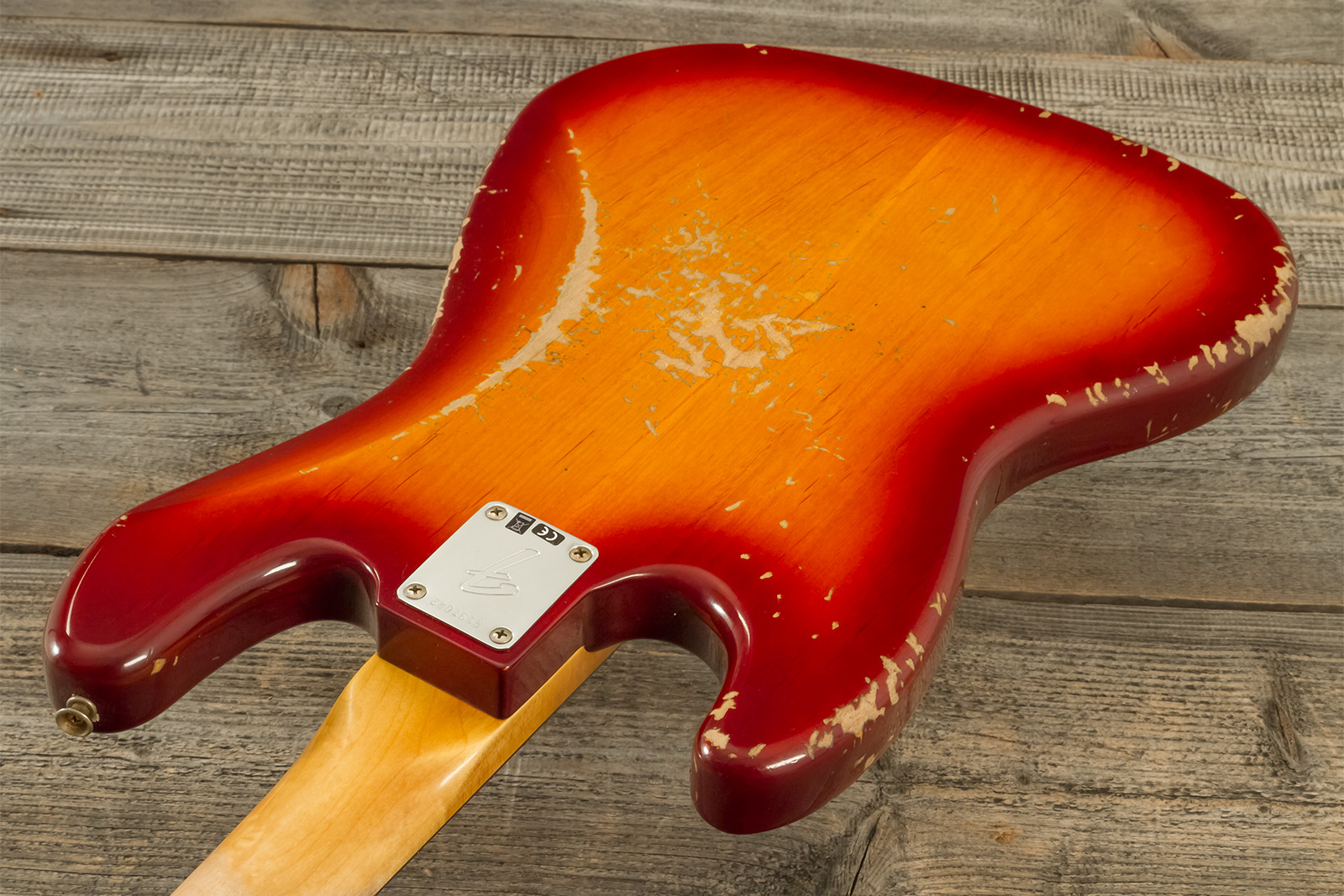 Fender Custom Shop Jazzbass 1964 Rw #r137642 - Heavy Relic Cherry Sunburst - Solidbody E-bass - Variation 7