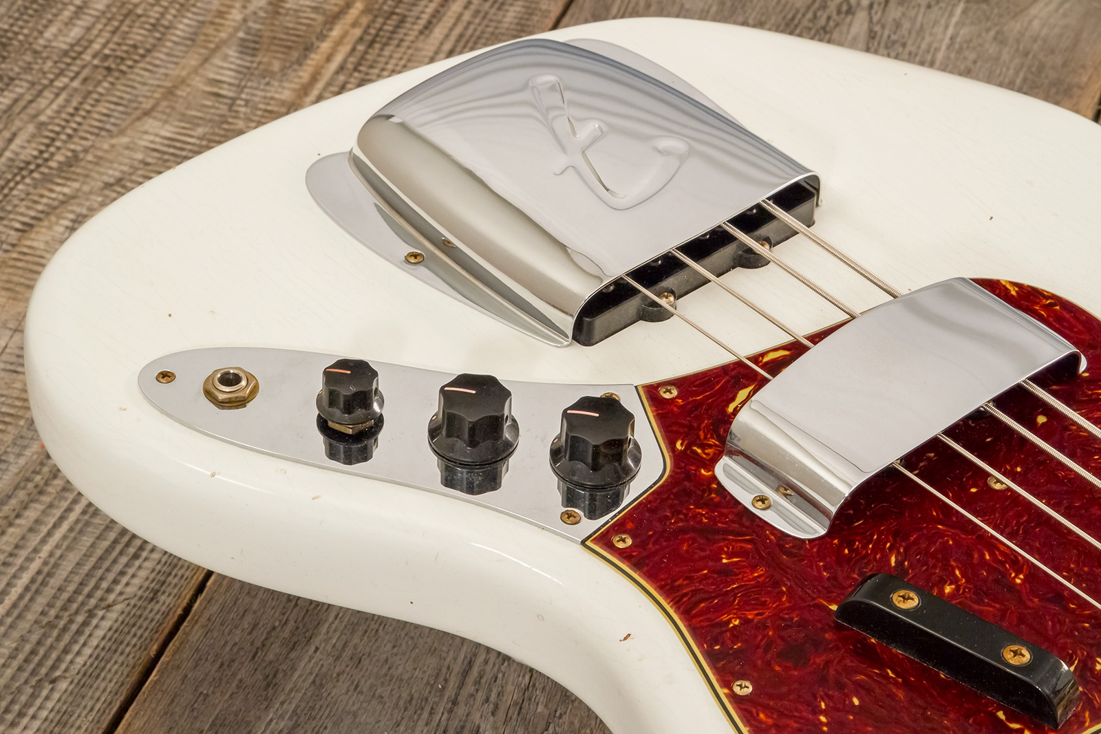 Fender Custom Shop Jazzbass 1964 Rw #r145112 - Journeyman Relic Olympic White - Solidbody E-bass - Variation 3
