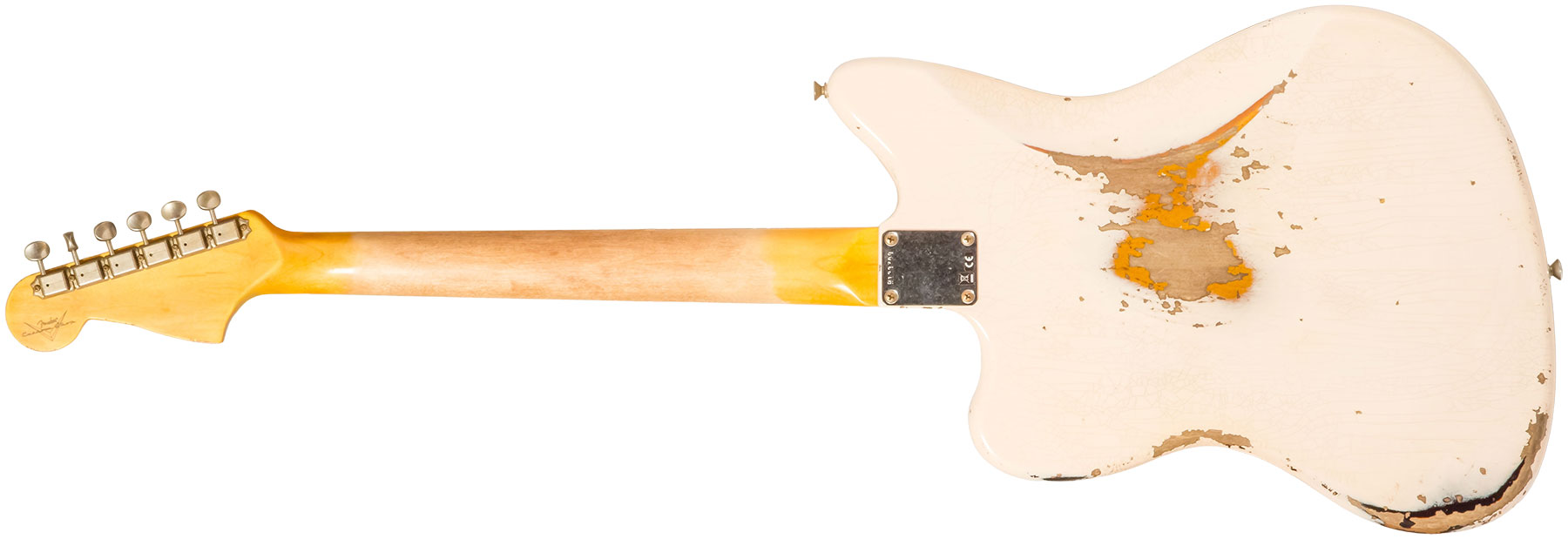Fender Custom Shop Jazzmaster 1962 2s Trem Rw #r133709 - Heavy Relic Shell Pink O. 3-color Sunburst - Retro-Rock-E-Gitarre - Variation 1