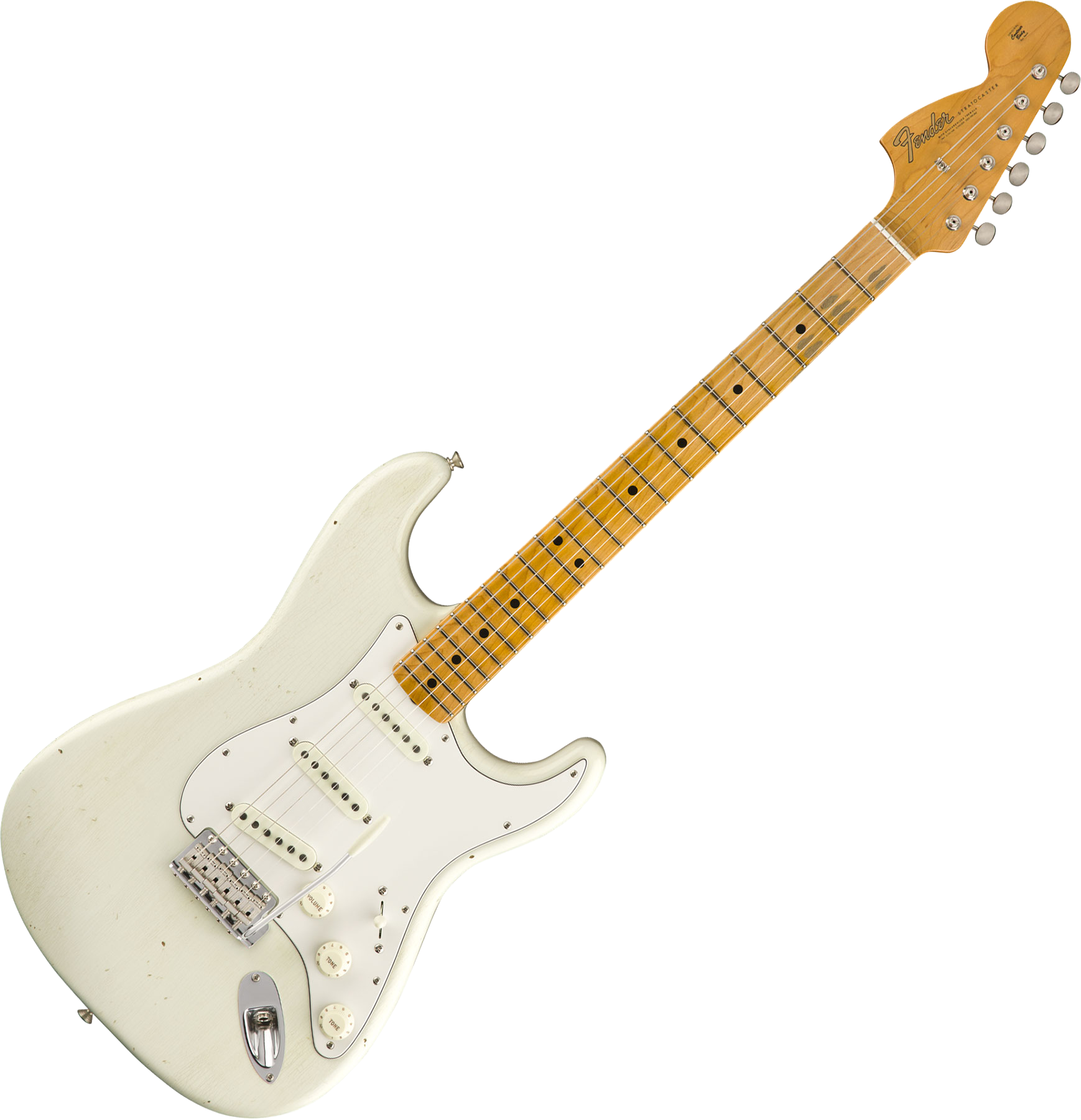Solidbody E Gitarre Fender Jimi Hendrix Stratocaster Voodoo Child Mn Custom Shop Journeyman Relic Olympic White Weiß