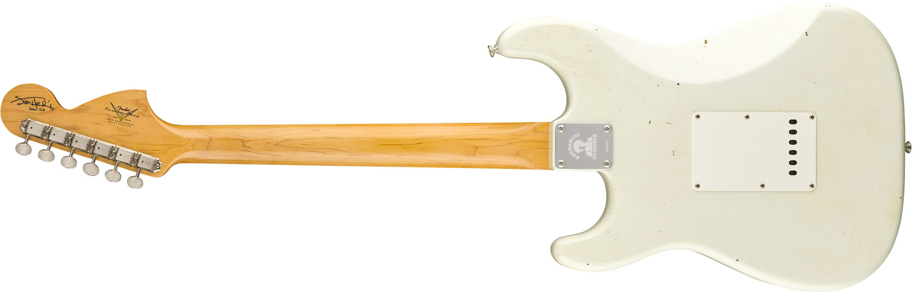 Fender Custom Shop Jimi Hendrix Strat Voodoo Child Signature 2018 Mn - Journeyman Relic Olympic White - E-Gitarre in Str-Form - Variation 1