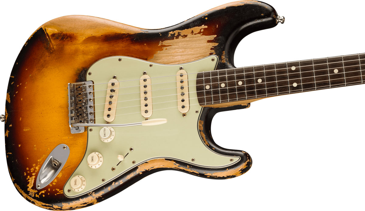 Fender Custom Shop John Frusciante Masterbuilt P.waller 3s Trem Rw - Heavy Relic 3-color Sunburst - Signature-E-Gitarre - Variation 2