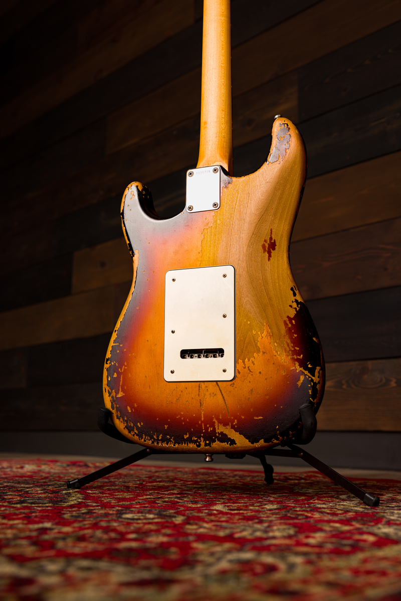 Fender Custom Shop John Frusciante Masterbuilt P.waller 3s Trem Rw - Heavy Relic 3-color Sunburst - Signature-E-Gitarre - Variation 6