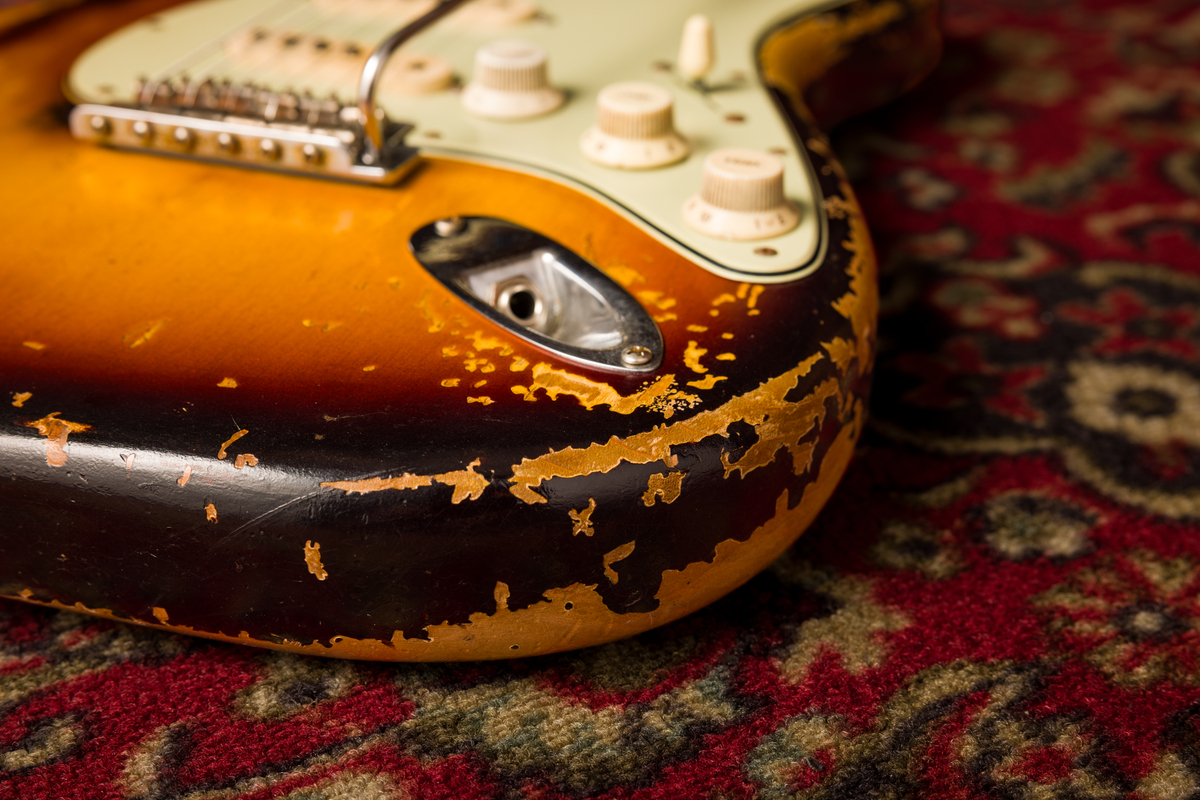 Fender Custom Shop John Frusciante Masterbuilt P.waller 3s Trem Rw - Heavy Relic 3-color Sunburst - Signature-E-Gitarre - Variation 7