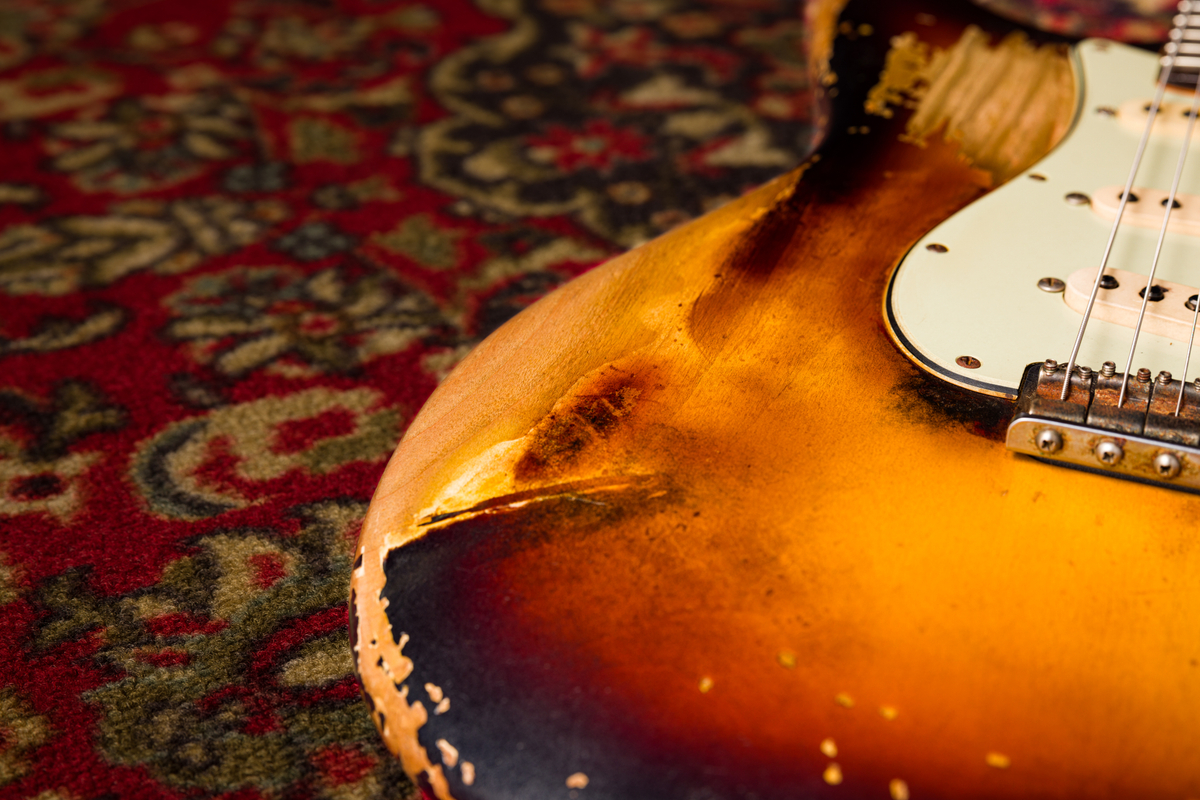 Fender Custom Shop John Frusciante Masterbuilt P.waller 3s Trem Rw - Heavy Relic 3-color Sunburst - Signature-E-Gitarre - Variation 8
