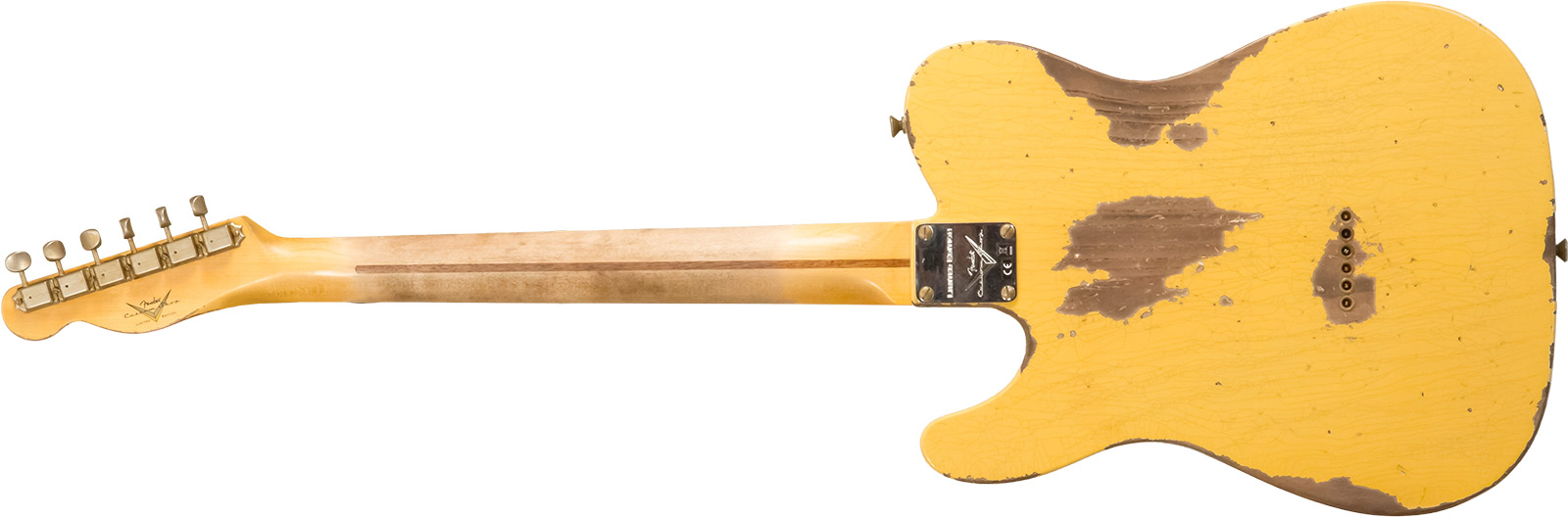 Fender Custom Shop Nocaster Tele 1951 2s Ht Mn #r137320 - Heavy Relic Natural Blonde - E-Gitarre in Str-Form - Variation 1