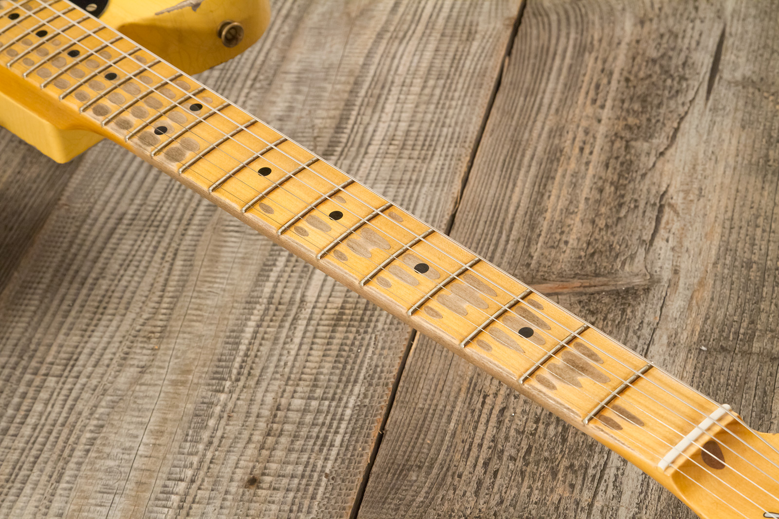Fender Custom Shop Nocaster Tele 1951 2s Ht Mn #r137320 - Heavy Relic Natural Blonde - E-Gitarre in Str-Form - Variation 5