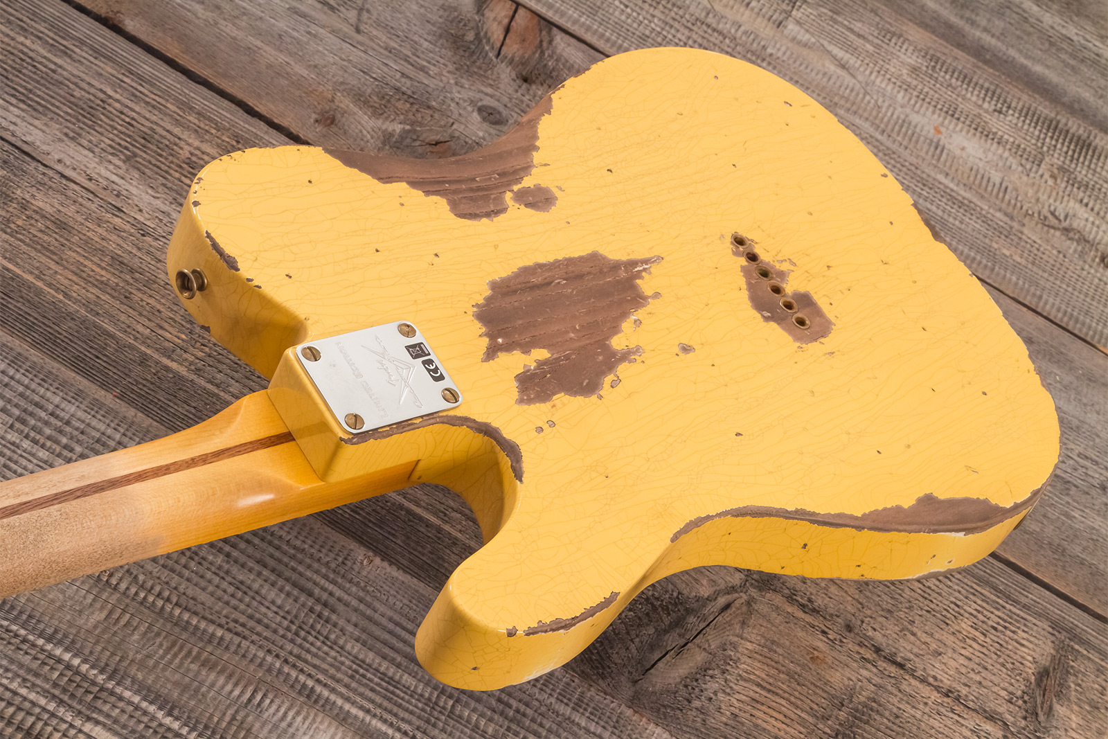 Fender Custom Shop Nocaster Tele 1951 2s Ht Mn #r137320 - Heavy Relic Natural Blonde - E-Gitarre in Str-Form - Variation 7