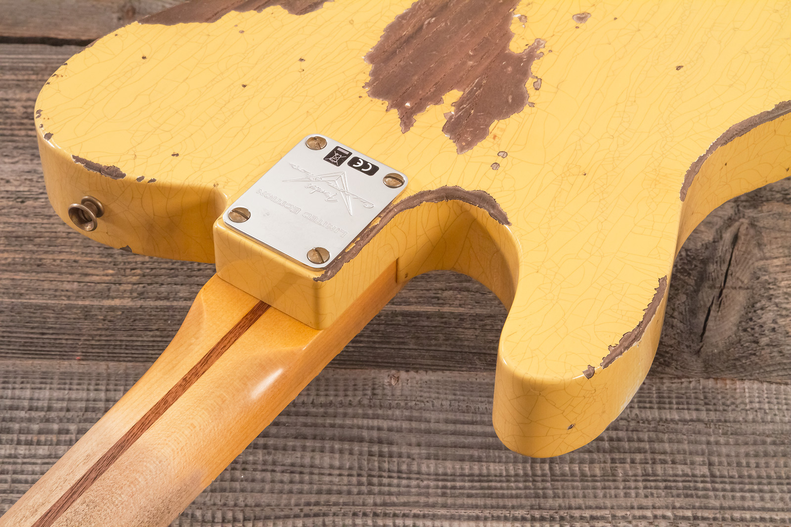 Fender Custom Shop Nocaster Tele 1951 2s Ht Mn #r137320 - Heavy Relic Natural Blonde - E-Gitarre in Str-Form - Variation 8