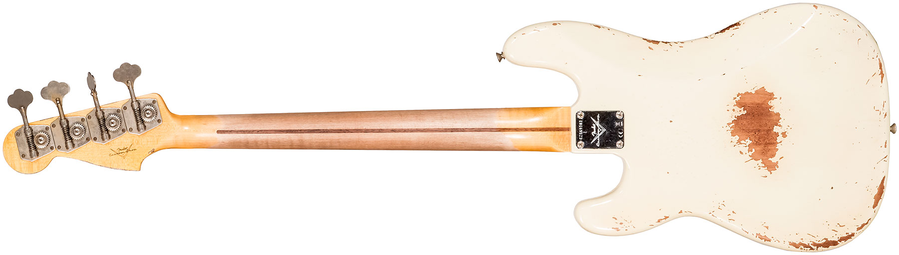 Fender Custom Shop Precision Bass 1958 Mn #cz569181 - Heavy Relic Vintage White - Solidbody E-bass - Variation 1