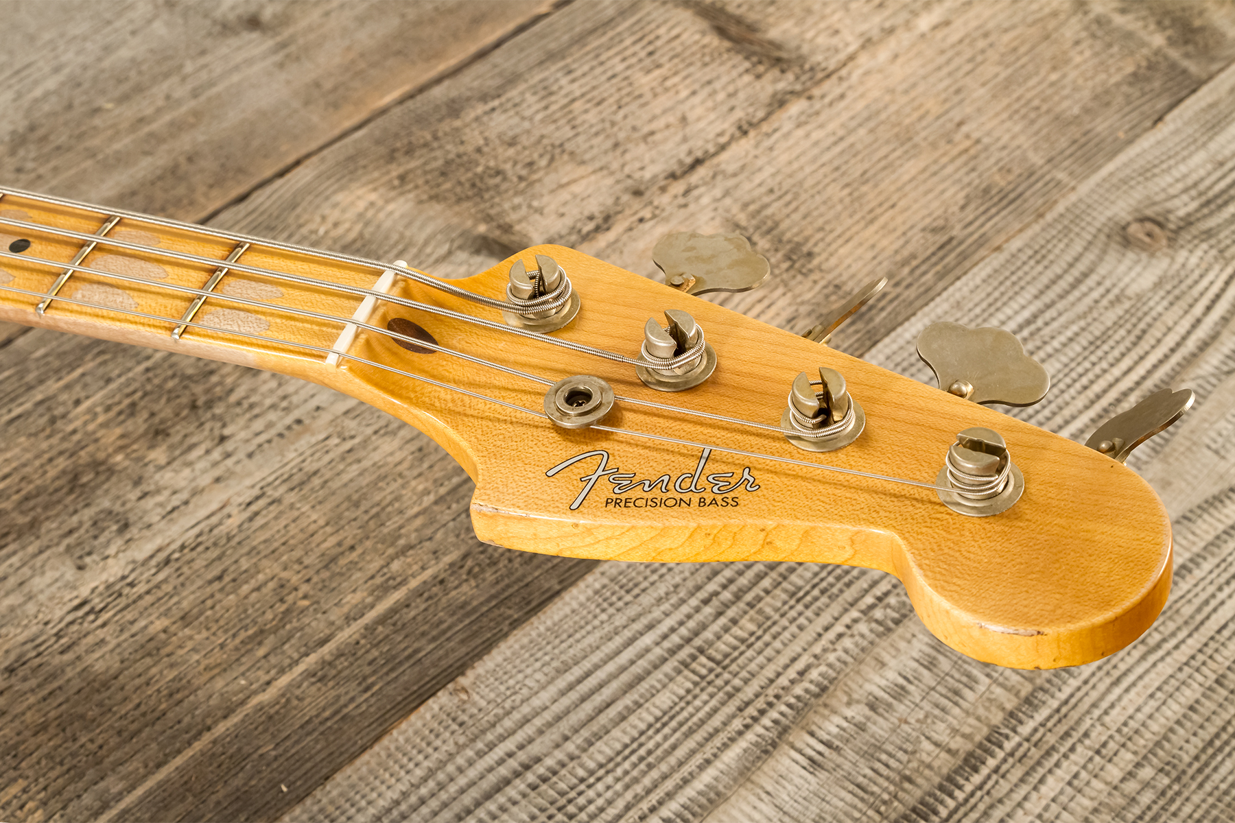 Fender Custom Shop Precision Bass 1958 Mn #cz578373 - Relic Chocolate 3-color Sunburst - Solidbody E-bass - Variation 9