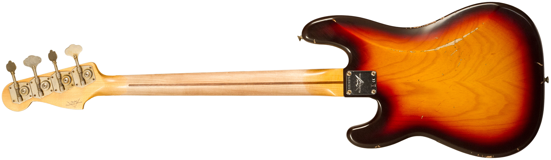 Fender Custom Shop Precision Bass 1958 Mn #cz578373 - Relic Chocolate 3-color Sunburst - Solidbody E-bass - Variation 1