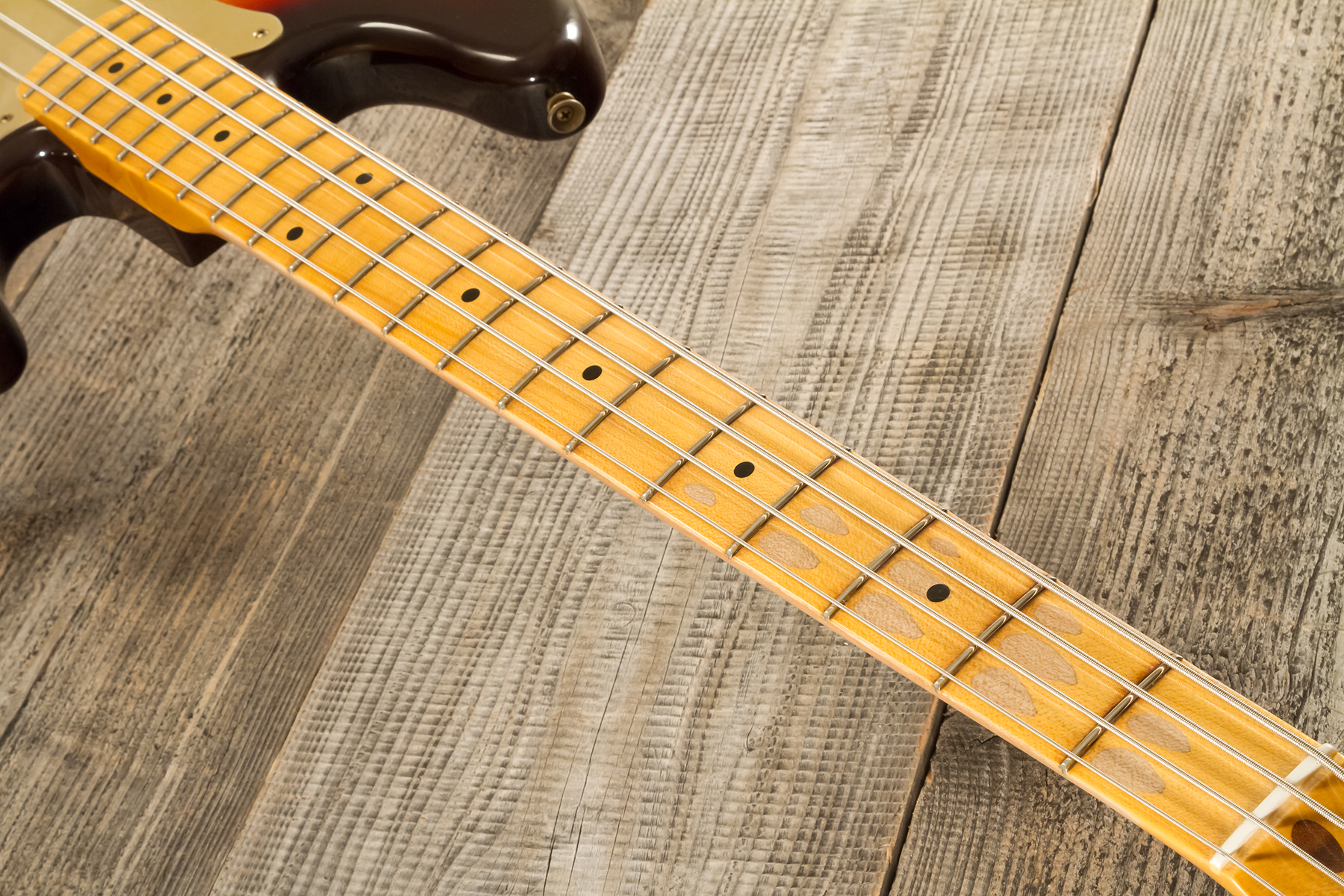 Fender Custom Shop Precision Bass 1958 Mn #cz578373 - Relic Chocolate 3-color Sunburst - Solidbody E-bass - Variation 5