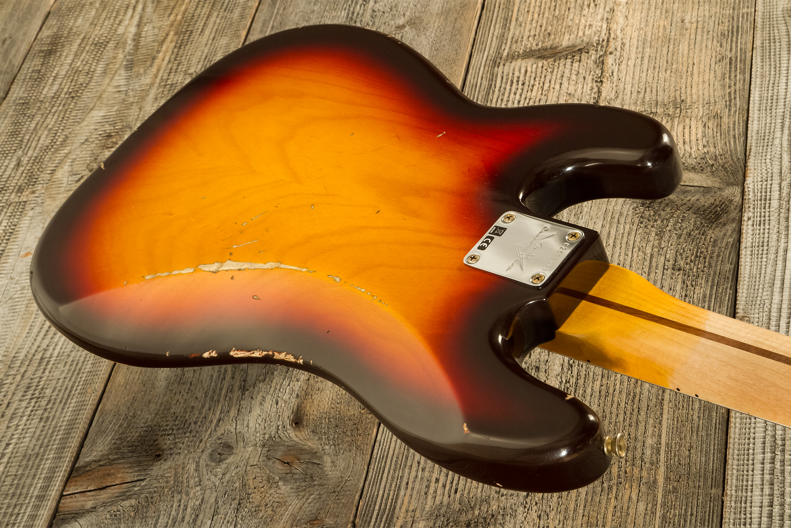 Fender Custom Shop Precision Bass 1958 Mn #cz578373 - Relic Chocolate 3-color Sunburst - Solidbody E-bass - Variation 6