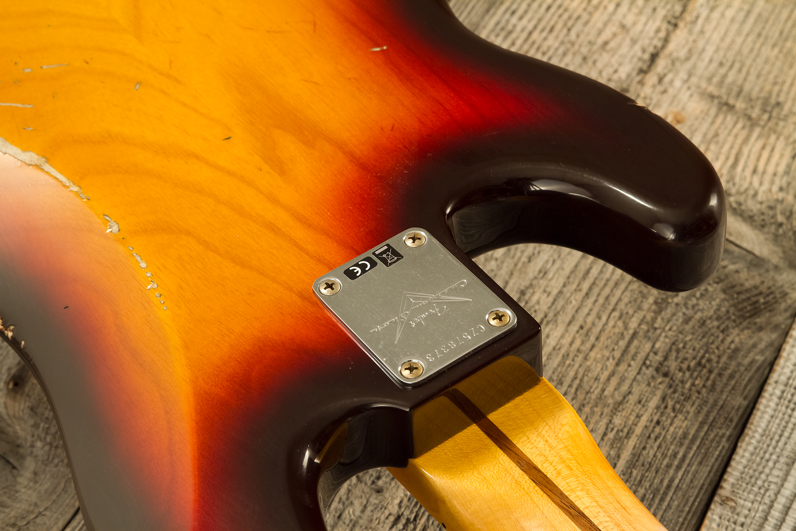 Fender Custom Shop Precision Bass 1958 Mn #cz578373 - Relic Chocolate 3-color Sunburst - Solidbody E-bass - Variation 7